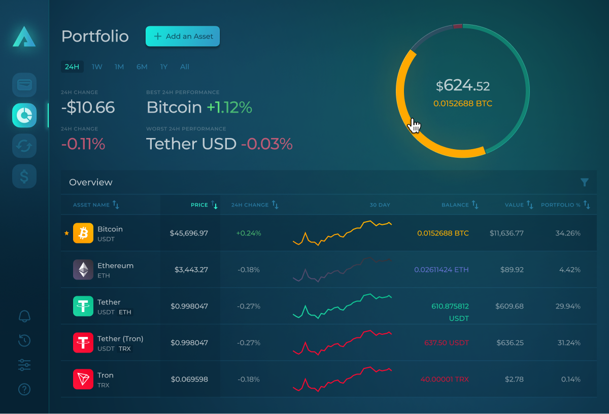screenshot of Arctic Wallet